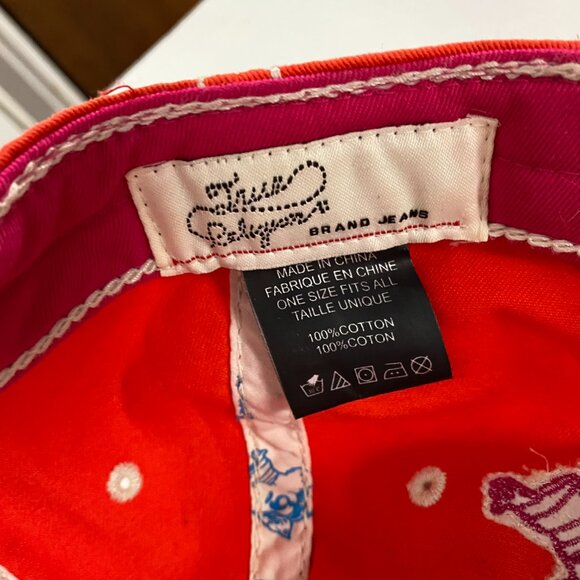 Vintage True Religion Distressed Hat Section Row Seat XXX Light Blue Orange - Picture 10 of 11